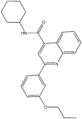 N-cyclohexyl-2-(3-propoxyphenyl)quinoline-4-carboxamide 结构式