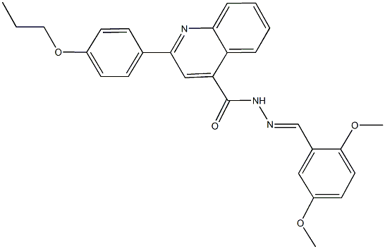 N'-(2,5-dimethoxybenzylidene)-2-(4-propoxyphenyl)-4-quinolinecarbohydrazide 结构式