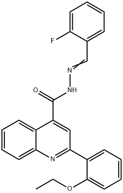 2-(2-ethoxyphenyl)-N'-(2-fluorobenzylidene)-4-quinolinecarbohydrazide 结构式