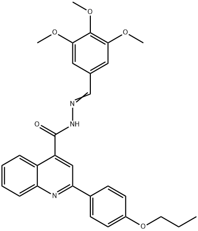 2-(4-propoxyphenyl)-N'-(3,4,5-trimethoxybenzylidene)-4-quinolinecarbohydrazide 结构式