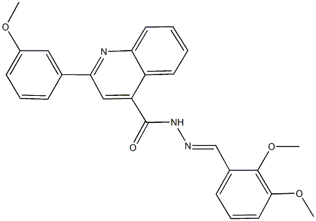 N'-(2,3-dimethoxybenzylidene)-2-(3-methoxyphenyl)-4-quinolinecarbohydrazide 结构式