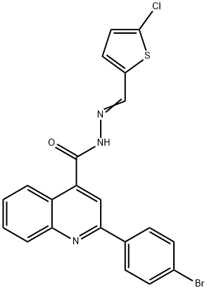 2-(4-bromophenyl)-N'-[(5-chloro-2-thienyl)methylene]-4-quinolinecarbohydrazide 结构式
