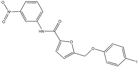 N-{3-nitrophenyl}-5-[(4-iodophenoxy)methyl]-2-furamide 结构式