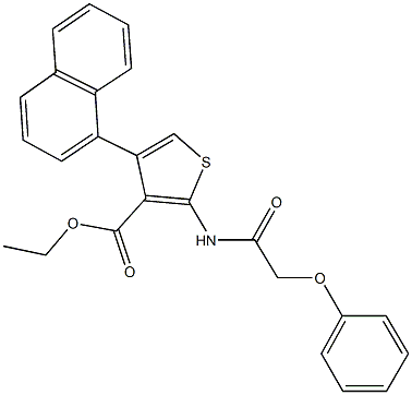 ethyl 4-(1-naphthyl)-2-[(phenoxyacetyl)amino]-3-thiophenecarboxylate 结构式