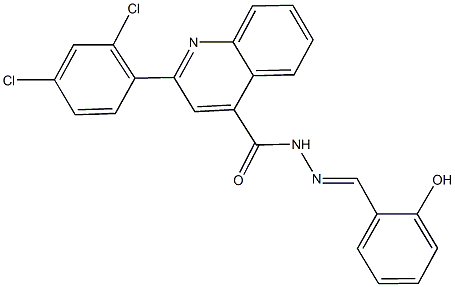 2-(2,4-dichlorophenyl)-N'-(2-hydroxybenzylidene)-4-quinolinecarbohydrazide 结构式