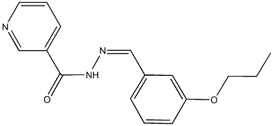 N'-(3-propoxybenzylidene)nicotinohydrazide 结构式