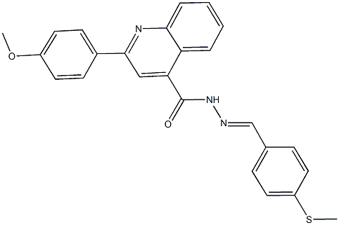2-(4-methoxyphenyl)-N'-[4-(methylsulfanyl)benzylidene]-4-quinolinecarbohydrazide 结构式