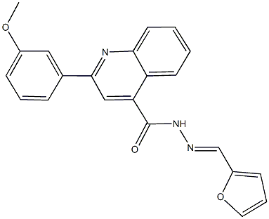 N'-(2-furylmethylene)-2-(3-methoxyphenyl)-4-quinolinecarbohydrazide 结构式