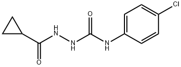 N-(4-chlorophenyl)-2-(cyclopropylcarbonyl)hydrazinecarboxamide 结构式