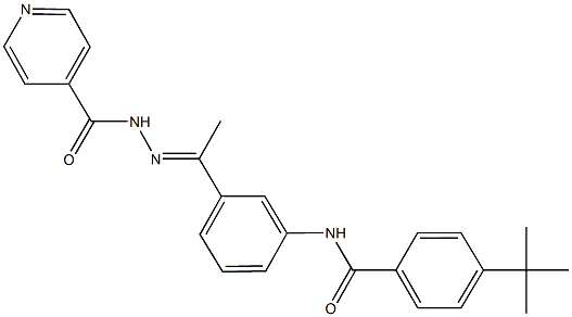 4-tert-butyl-N-[3-(N-isonicotinoylethanehydrazonoyl)phenyl]benzamide 结构式