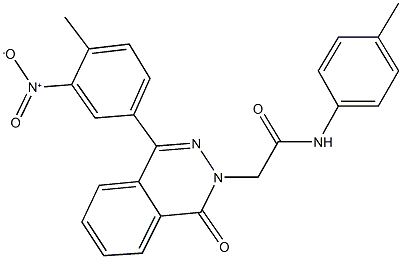 2-(4-{3-nitro-4-methylphenyl}-1-oxophthalazin-2(1H)-yl)-N-(4-methylphenyl)acetamide 结构式