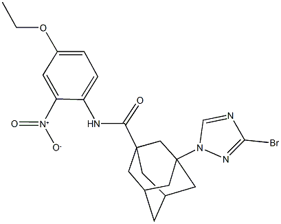 3-(3-bromo-1H-1,2,4-triazol-1-yl)-N-{4-ethoxy-2-nitrophenyl}-1-adamantanecarboxamide 结构式