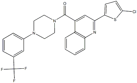 2-(5-chloro-2-thienyl)-4-({4-[3-(trifluoromethyl)phenyl]-1-piperazinyl}carbonyl)quinoline 结构式