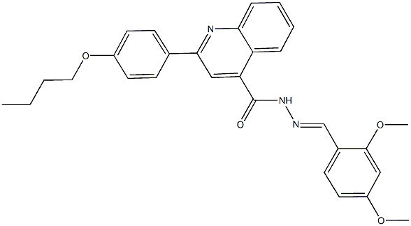 2-(4-butoxyphenyl)-N'-(2,4-dimethoxybenzylidene)-4-quinolinecarbohydrazide 结构式