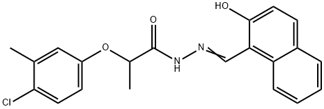 2-(4-chloro-3-methylphenoxy)-N'-[(2-hydroxy-1-naphthyl)methylene]propanohydrazide 结构式