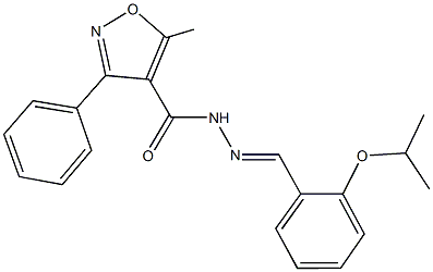 N'-(2-isopropoxybenzylidene)-5-methyl-3-phenyl-4-isoxazolecarbohydrazide 结构式