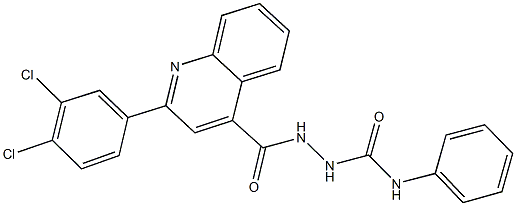 2-{[2-(3,4-dichlorophenyl)-4-quinolinyl]carbonyl}-N-phenylhydrazinecarboxamide 结构式