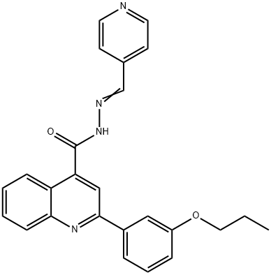2-(3-propoxyphenyl)-N'-(4-pyridinylmethylene)-4-quinolinecarbohydrazide 结构式