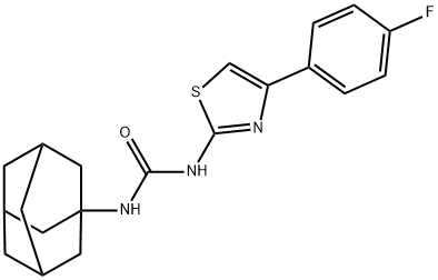 N-(1-adamantyl)-N'-[4-(4-fluorophenyl)-1,3-thiazol-2-yl]urea 结构式