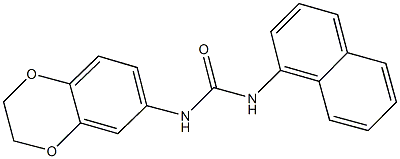 N-(2,3-dihydro-1,4-benzodioxin-6-yl)-N'-(1-naphthyl)urea 结构式