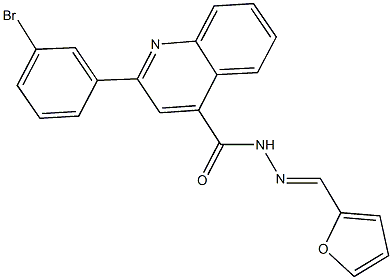 2-(3-bromophenyl)-N'-(2-furylmethylene)-4-quinolinecarbohydrazide 结构式