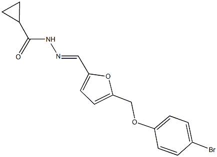 N'-({5-[(4-bromophenoxy)methyl]-2-furyl}methylene)cyclopropanecarbohydrazide 结构式