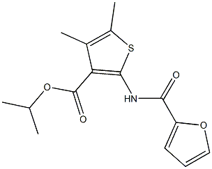 isopropyl 2-(2-furoylamino)-4,5-dimethyl-3-thiophenecarboxylate 结构式