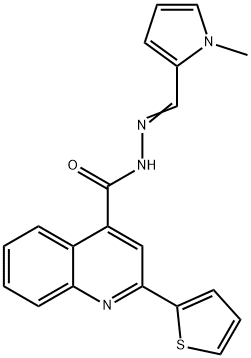 N'-[(1-methyl-1H-pyrrol-2-yl)methylene]-2-(2-thienyl)-4-quinolinecarbohydrazide 结构式