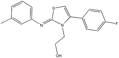 2-(4-(4-fluorophenyl)-2-[(3-methylphenyl)imino]-1,3-thiazol-3(2H)-yl)ethanol 结构式