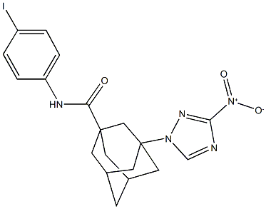 3-{3-nitro-1H-1,2,4-triazol-1-yl}-N-(4-iodophenyl)-1-adamantanecarboxamide 结构式