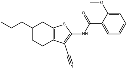 N-(3-cyano-6-propyl-4,5,6,7-tetrahydro-1-benzothien-2-yl)-2-methoxybenzamide 结构式