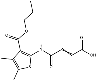 4-{[4,5-dimethyl-3-(propoxycarbonyl)-2-thienyl]amino}-4-oxo-2-butenoic acid 结构式