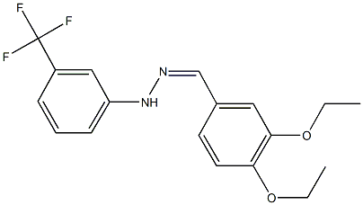 3,4-diethoxybenzaldehyde [3-(trifluoromethyl)phenyl]hydrazone 结构式