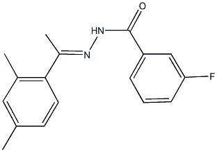 N'-[1-(2,4-dimethylphenyl)ethylidene]-3-fluorobenzohydrazide 结构式