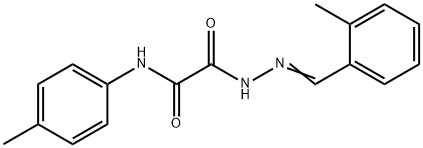 2-[2-(2-methylbenzylidene)hydrazino]-N-(4-methylphenyl)-2-oxoacetamide 结构式