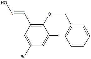 2-(benzyloxy)-5-bromo-3-iodobenzaldehyde oxime 结构式