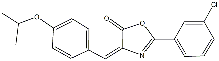 2-(3-chlorophenyl)-4-(4-isopropoxybenzylidene)-1,3-oxazol-5(4H)-one 结构式