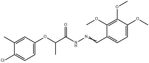 2-(4-chloro-3-methylphenoxy)-N'-(2,3,4-trimethoxybenzylidene)propanohydrazide 结构式