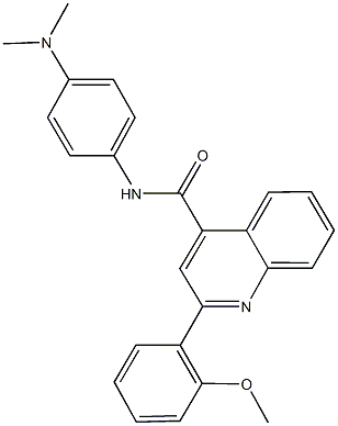 N-[4-(dimethylamino)phenyl]-2-(2-methoxyphenyl)quinoline-4-carboxamide 结构式