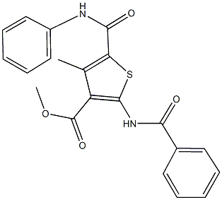 methyl 5-(anilinocarbonyl)-2-(benzoylamino)-4-methylthiophene-3-carboxylate 结构式