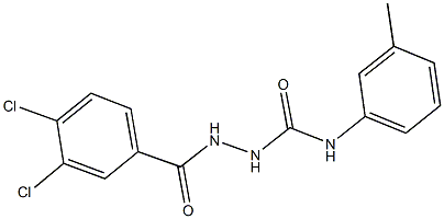 2-(3,4-dichlorobenzoyl)-N-(3-methylphenyl)hydrazinecarboxamide 结构式