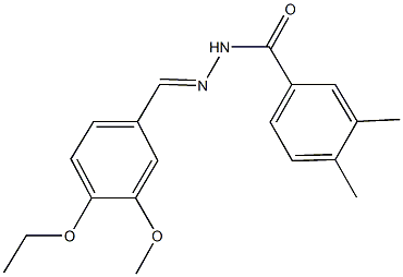 N'-(4-ethoxy-3-methoxybenzylidene)-3,4-dimethylbenzohydrazide 结构式