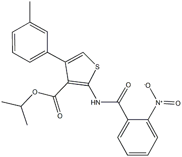 isopropyl 2-({2-nitrobenzoyl}amino)-4-(3-methylphenyl)thiophene-3-carboxylate 结构式