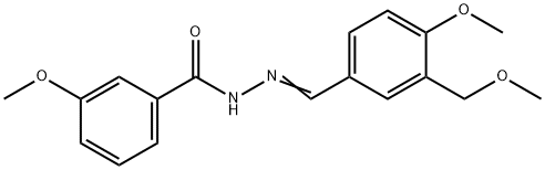 3-methoxy-N'-[4-methoxy-3-(methoxymethyl)benzylidene]benzohydrazide 结构式