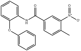 3-nitro-4-methyl-N-(2-phenoxyphenyl)benzamide 结构式