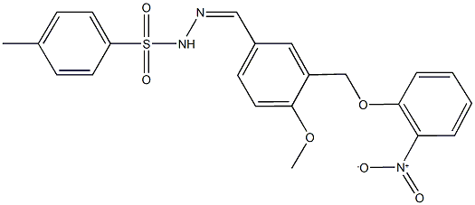 N'-[3-({2-nitrophenoxy}methyl)-4-methoxybenzylidene]-4-methylbenzenesulfonohydrazide 结构式