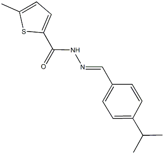 N'-(4-isopropylbenzylidene)-5-methyl-2-thiophenecarbohydrazide 结构式