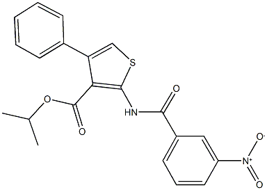 isopropyl 2-({3-nitrobenzoyl}amino)-4-phenylthiophene-3-carboxylate 结构式