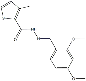 N'-(2,4-dimethoxybenzylidene)-3-methyl-2-thiophenecarbohydrazide 结构式