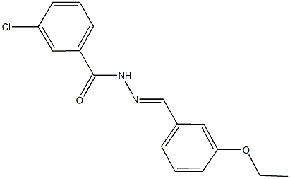 3-chloro-N'-(3-ethoxybenzylidene)benzohydrazide 结构式